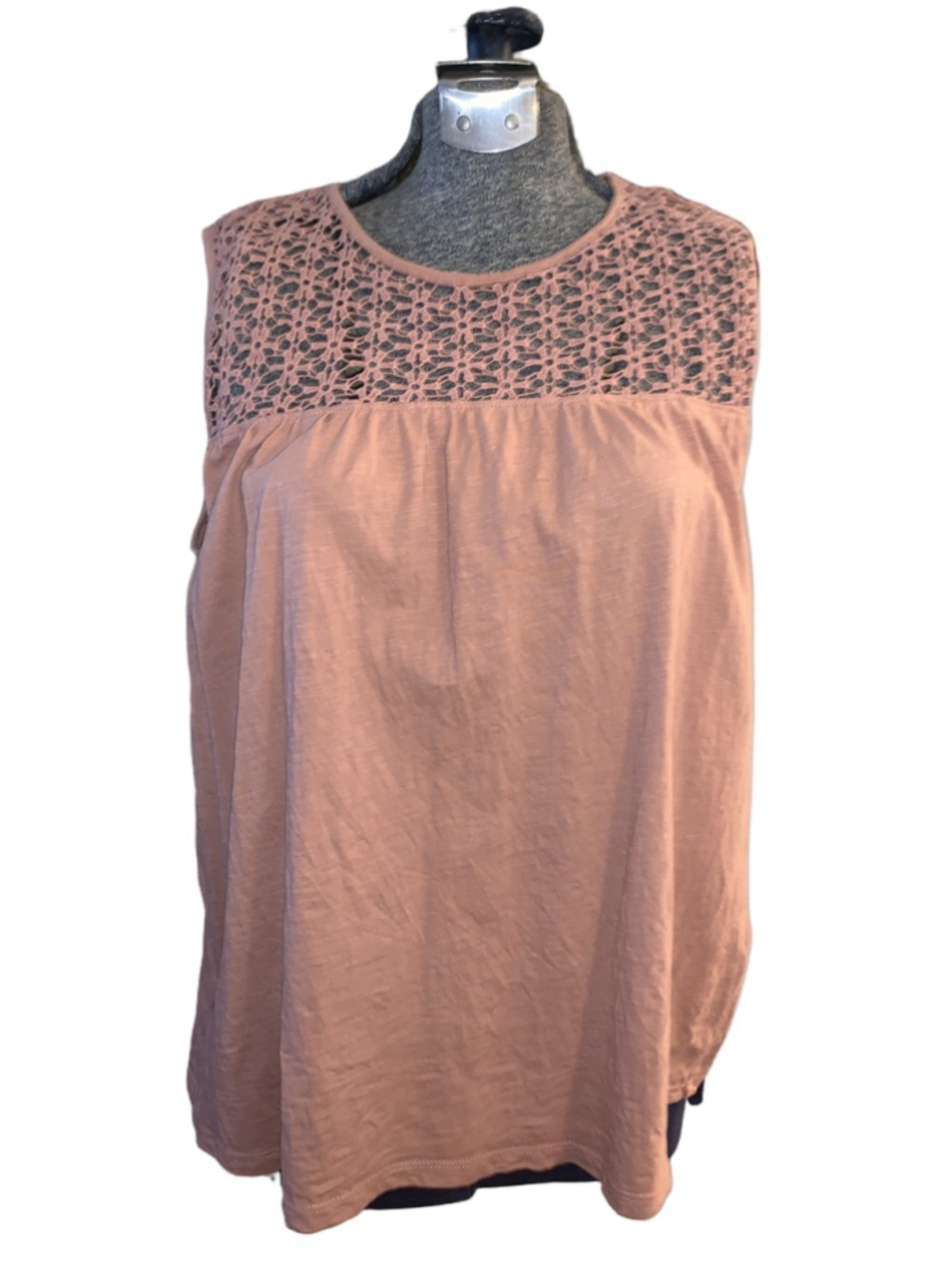 Women's Jacqueline de Yong Pink Crochet Tank Top XL